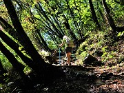 47 Risalendo in decisa salita nel bosco  il sentiero 505B per Cassarielli